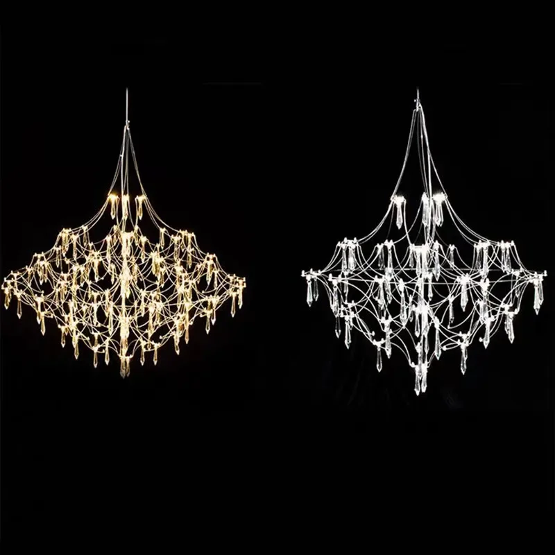 Description Picture 5 of itemNordic stainless steel chandelier hotel club estate restaurant decorative lighting fixtures Starry sky firefly creative LED lamp