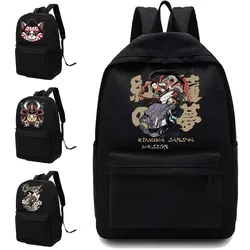 Fashion New Unisex School Bags Canvas Women Backpack samurai series pattern Large Capacity Laptop Bag Portable Travel Sports Bag