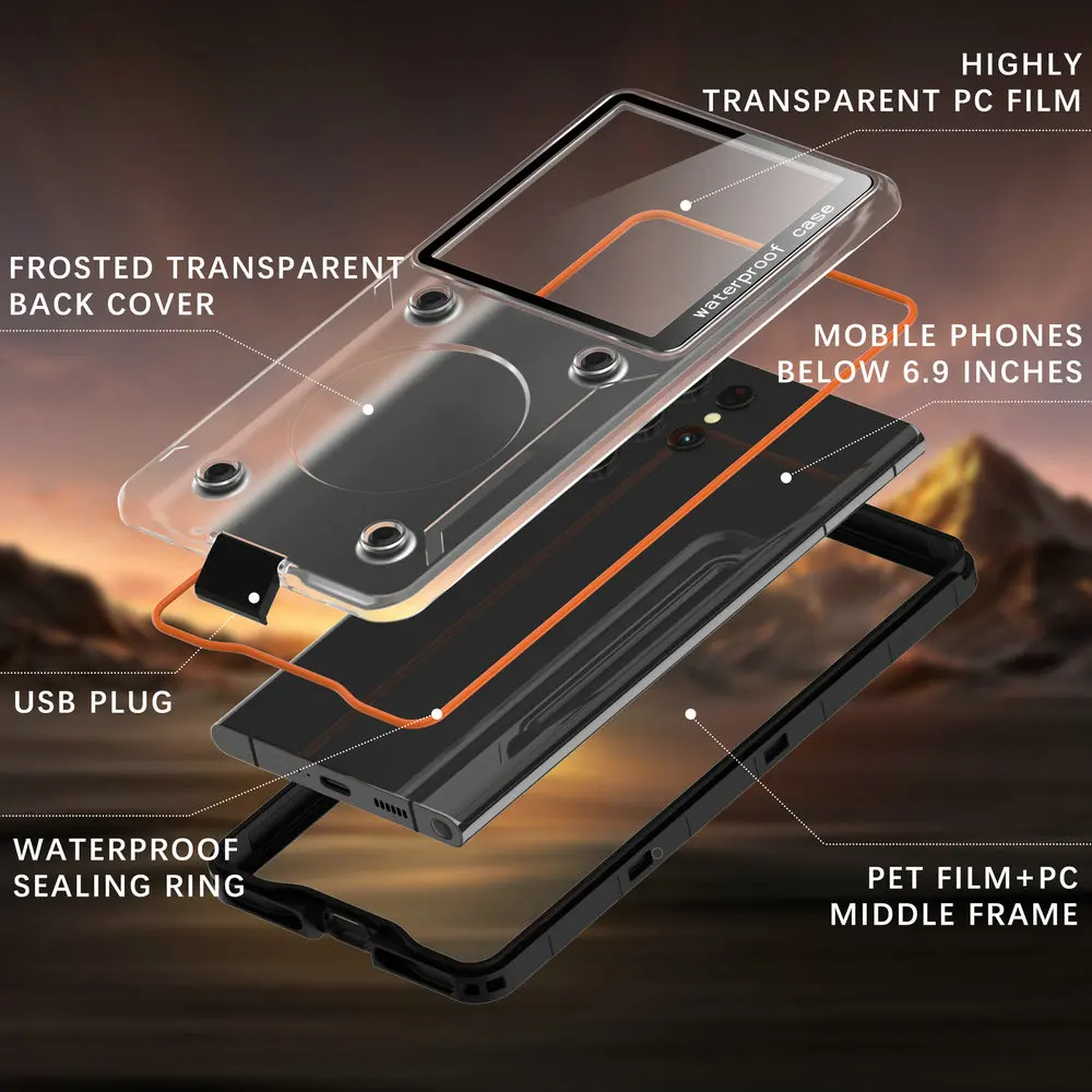 Universal Waterproof 360° Shockproof Protective Case