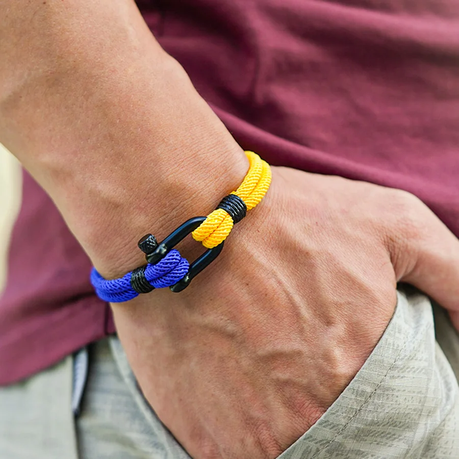 Men Leather Rope Wrap Bracelet