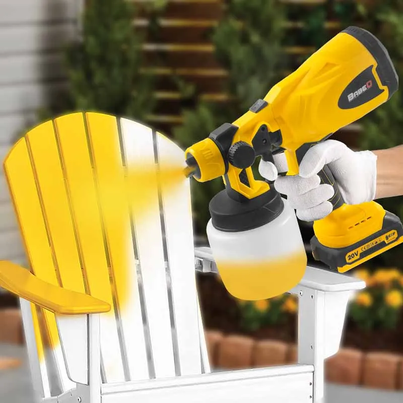 800ML Cordless Spray Gun 3 Spray Patterns High Power HVLP Electric Paint Sprayer for Painting Ceiling Walls Door Power Tools paint sprayer