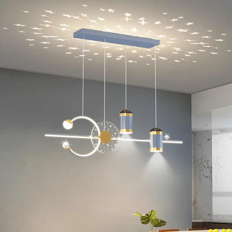 

The New Restaurant Chandelier One Word Lamp Modern Lamps Minimalist Household Ceiling Lamp