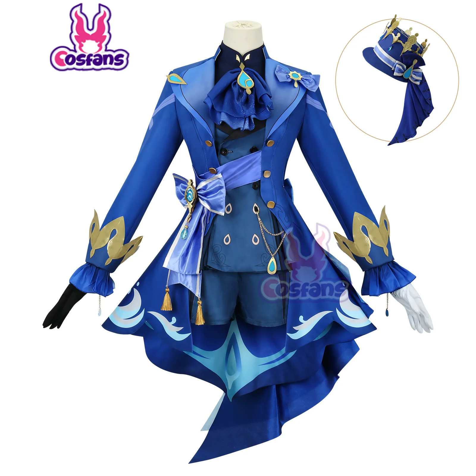 

Furina Cosplay Costume Focalors Cosplay Costume Suits with Hat Impact Fontaine Furina Cosplay Wig Hair Outfits Party Costumes