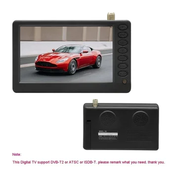 1PC Pocket TV D5 5 pollici DVB-T2 ATSC ISDB-T digitale e analogica Mini piccola televisione per auto TV portatile supporto USB TF MP4 AC3 1