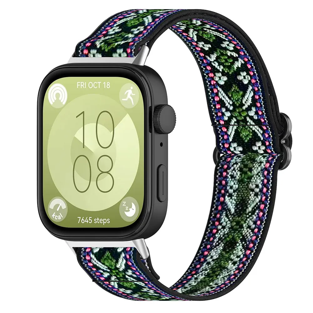 Nylon Loop Strap for Smart Watch - Adjustable Replacement Bracelet in Vibrant Colors