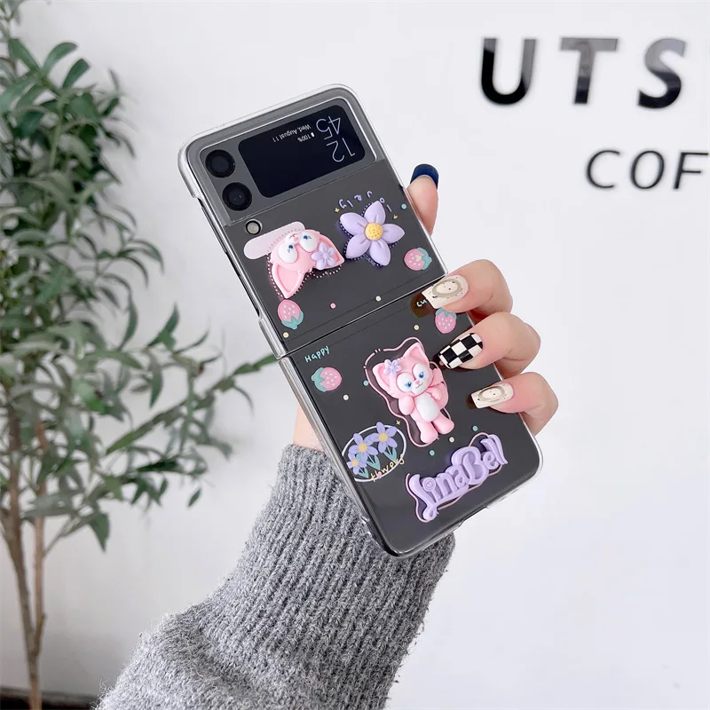 SX-1 Creative Cartoon Fox Phone Case for Samsung Galaxy Z Flip 3 5G Hard PC Back Cover ZFlip3 Protective Shell |