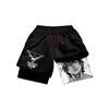 Anime Baki Hanma Gym Shorts Men Manga Print Workout Quick Dry Running Performance Short Pants Summer Mesh Beach Sport Sweatpants 3