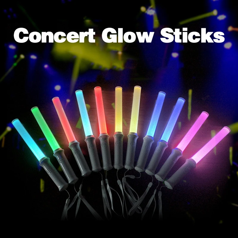 12 Pcs LED Reusable Glow Sticks 15 Color Lightstick With AAA Battery Glow Dark Party Favor Supplies Concert Camping Halloween Christmas New Year Wedding B - View #8