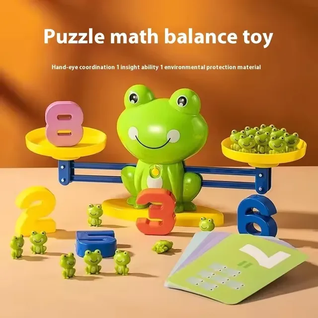 Frog Math Balance Toy Stem Learning For Toddlers 3-5, Educational Counting Game With Numbers Cognitive Development Kit 1