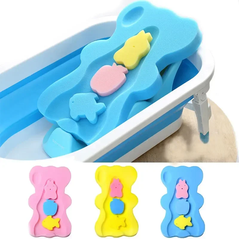 Baby Bath Tool Baby Bath Support Pad Baby Bath Seat New Sponge Baby Bath Mat Non-slip Sponge Mat Anti-skid Bathtub Infant Bath Pad Newborn Seat for Baby Care Tub