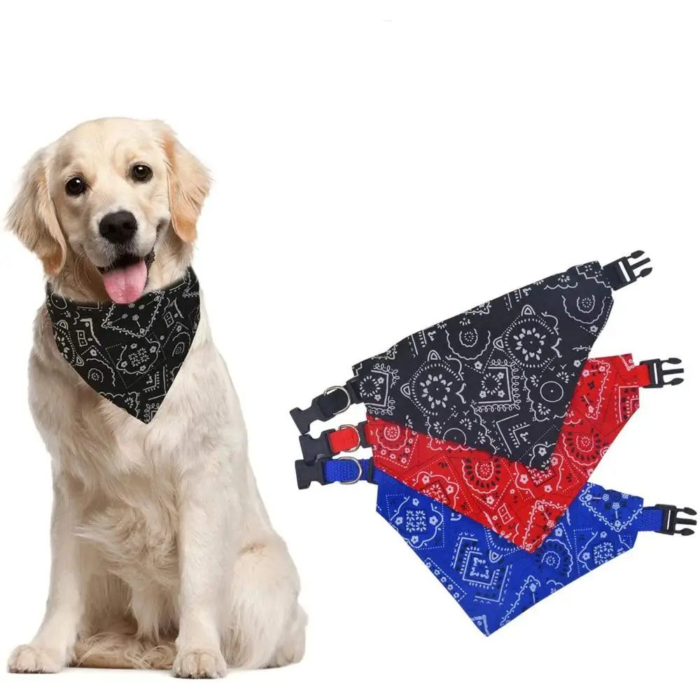 

Adjustable Dog Bandanas Large Pet Scarf Pet Cotton Plaid Washable Bow ties Collar Cat Dog Scarf Large Dog Accessories Kerchief