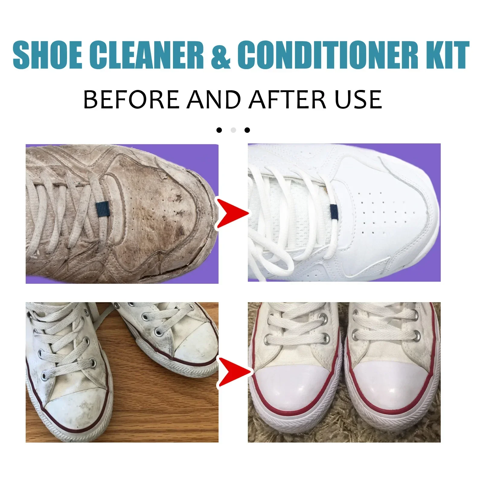 Foamzone Shoe Cleaner Whiten Polish Cleaning Tool Brush Shoe Sneakers Casual Leather Cleaning Care Supplies