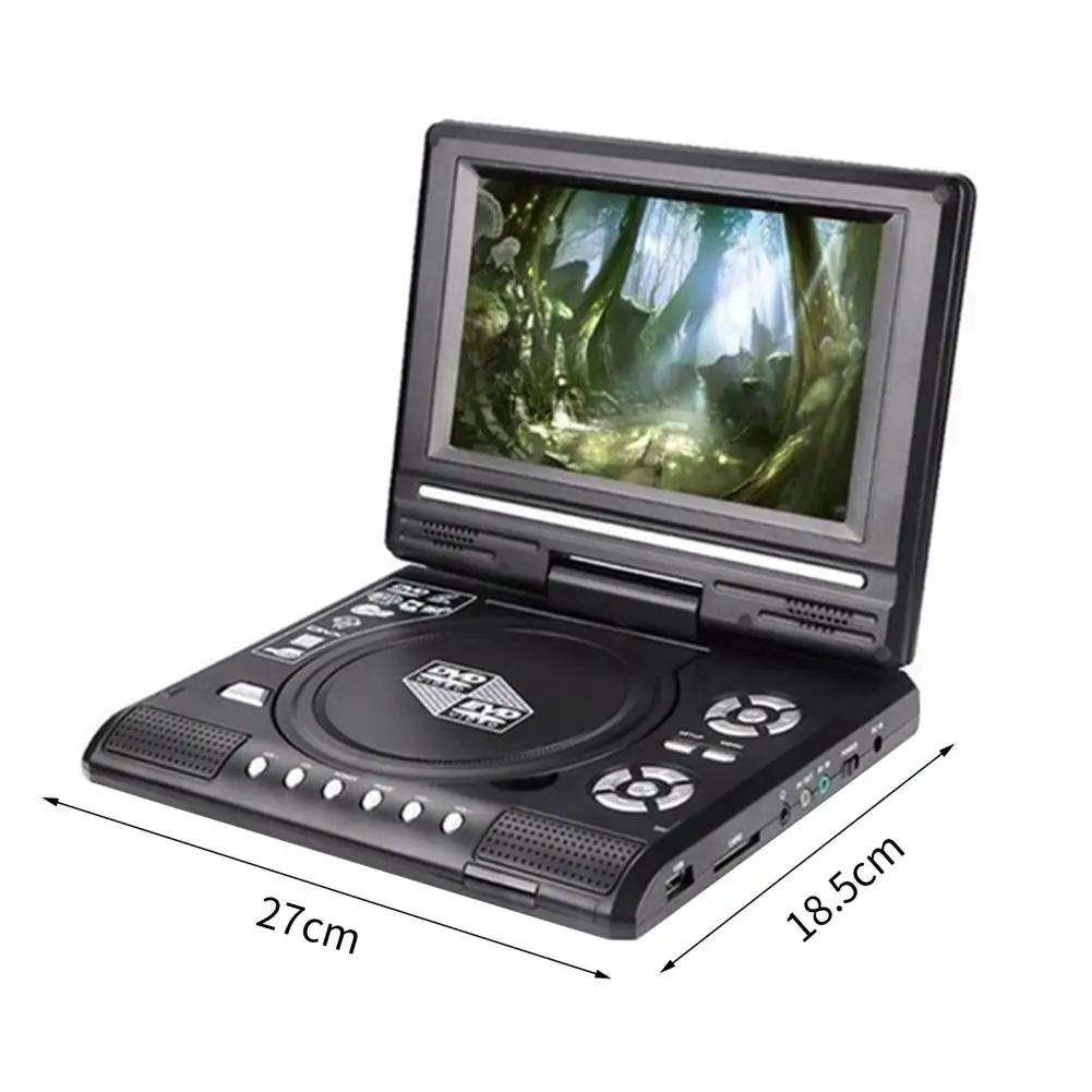 9 8Inch USB Port DVD High Clarity TV Function Built in Card Reader Swivel Screen Mobile DVD Vcd Mp3 TV Region free