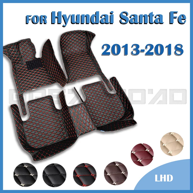 Car Floor Mats For Hyundai Santa Fe Five Seats 2013 2014 2015 2016 2017 2018 Auto