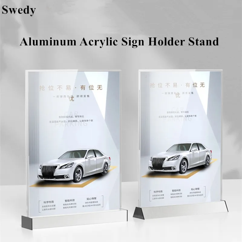 A4 210x297mm Countertop Acrylic Sign Holder Brochure Holder Display Stand Table Menu Holder Paper Poster Frame 210x297mm borlund price paper holder plastic t shape poster sign stand metallic color spray paint store information display