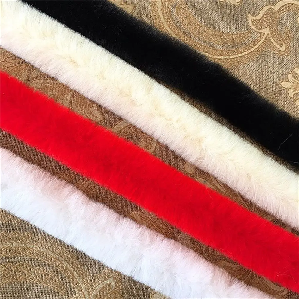 Description Picture 2 of item100cm Faux Rabbit Fur Tape Trimming Ribbon Furry Fluffy Sewing DIY Craft Scarf Collar Sewing Accessories 5cm