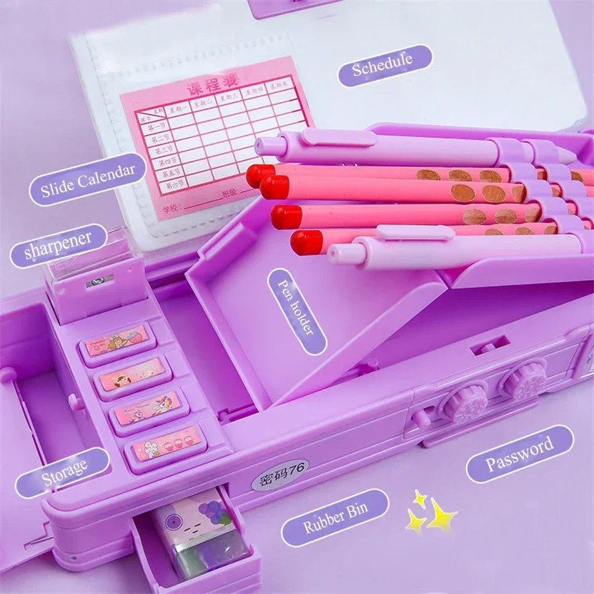 

Карандаш Kawaii Unicorn Trousse Escolar Papeleria Pen Box чехол Estuche Многофункциональный Lapicera Бесплатная доставка паролем