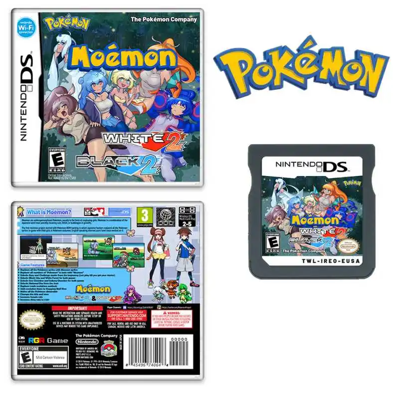 Pokemon Nds Moemon Bianco 2 E Nero 2 Versione Usa Scheda Console Per Videogiochi Inglese Modalità Facile E Sfida Regalo Nazionale Dex Sbloccato
