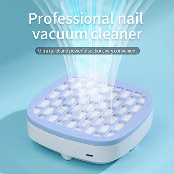 Mini ventola per estrattore per collettore di polveri per unghie per macchina per manicure Potente aspirapolvere per unghie con rimozione dell'attrezzatura per unghie con filtro in carta