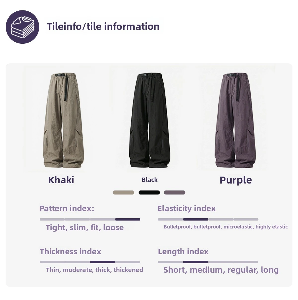 Technische Cargohose für Herren 2026, wasserabweisende Arbeitskleidung, J-Cut-Fallschirm-Design, plissierte Panel-Aktivhose, lockere Passform – Detail 4