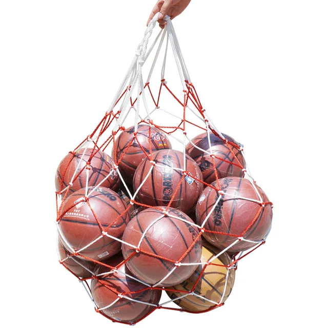 x1 Handheld Large Capacity Basketball Storage Mesh Bag Golf Volleyball Strong Weight Capacity Bold Football Net Bag Sports Goods 5