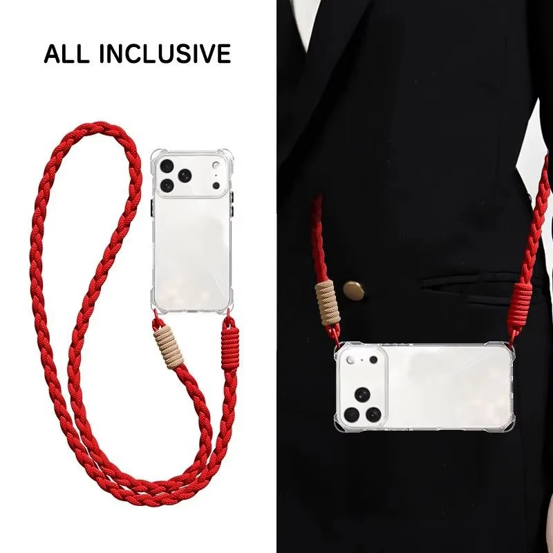 Versatile Crossbody Phone Case with Lanyard and Necklace Strap