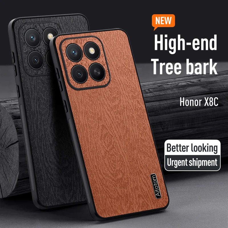 Luxury Wood Pattern Tree Texture Shockproof Case - Light & Thin Design