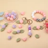 LOFCA 30Pcs Rose Silicone Beads Flower Focal Bead BPA Free Baby Teething Bead DIY Accessories For Pacifier Chain Jewelry Making 5