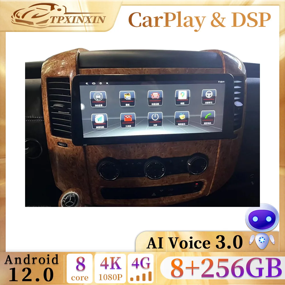 

Автомагнитола 128 ГБ, Android 10, для Benz Sprinter/Spinway 2019-2021, CarPlay, Авторадио, мультимедийный видеоплеер, навигация, стерео, GPS