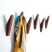 1/4pcs Natural Wood Wall Hooks Decorative Key Hook Clothes Hat Scarf Handbag Hanger Hook Kitchen Bathroom Organizer Decor Hook 2