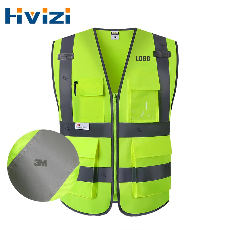 3M V10M0 High Visibility Reflective Vest Security Working Clothes Safety  Waistcoat Motorcycle Cycling Warning Day Night
