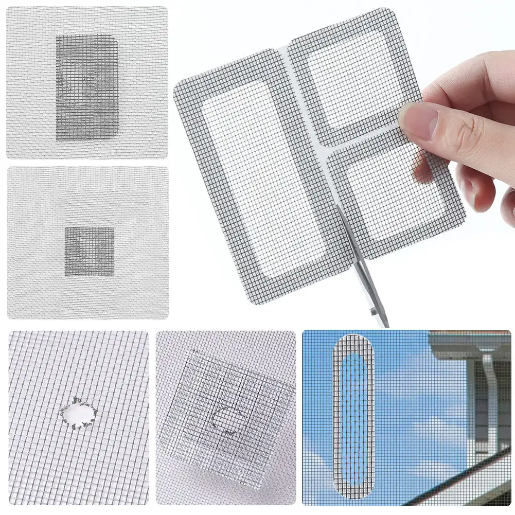 

6/10/25/50pcs Screen Repair Tape Window Door Waterproof Mosquito Net Patch Self-adhesive Fix Mesh Netting Broken Holes Tool