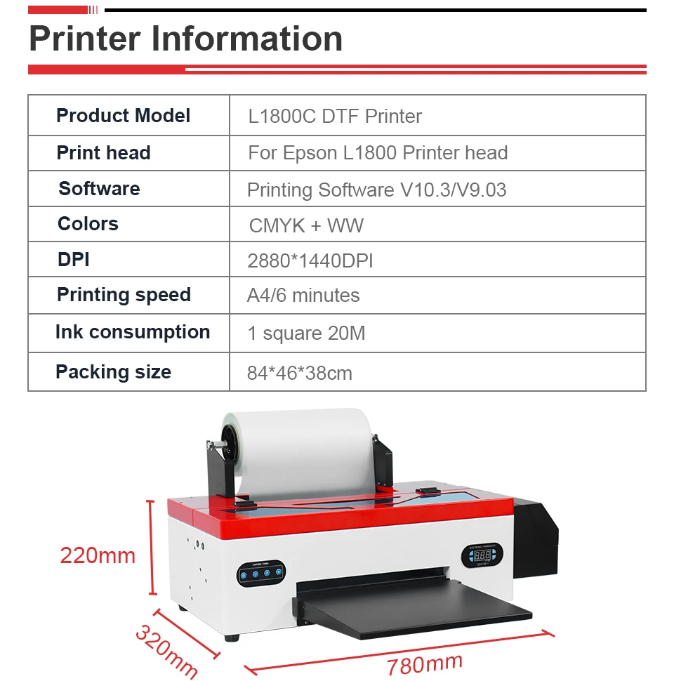 Impresora DTF A3 de 17