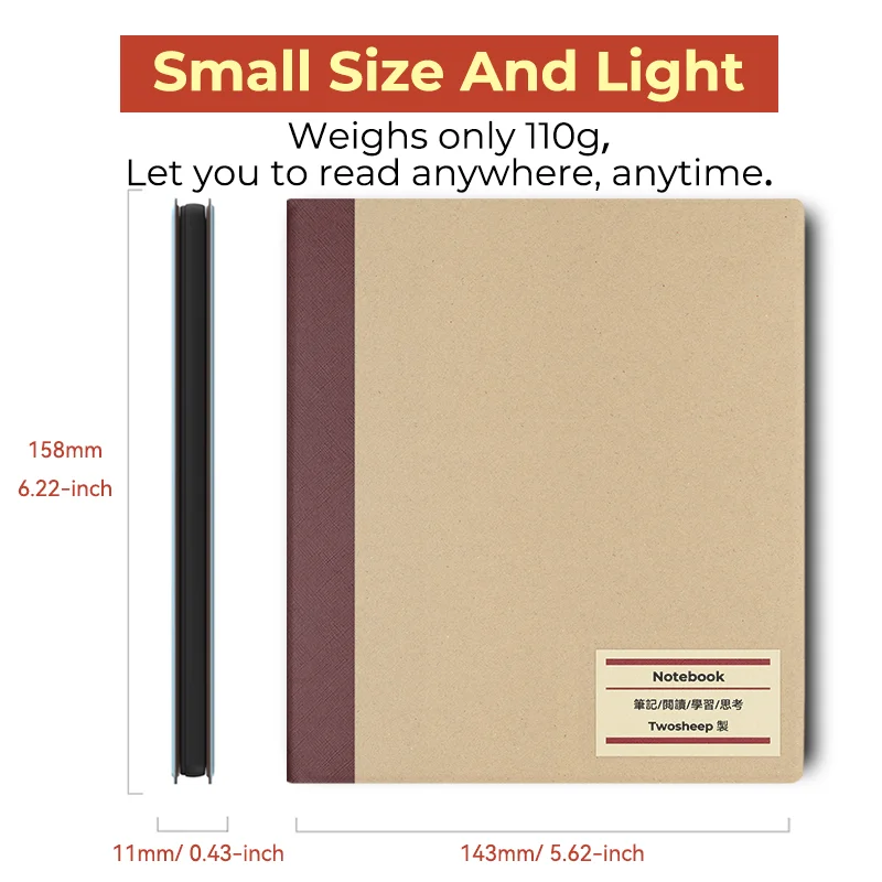 Twosheep 7-Inch Magnetic Notebook-Style Case with Auto Sleep Function