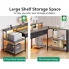 79" L Shaped Desk, L Shaped Computer Desk with 2 Power Outlets & Monitor Shelf, Home Office Desk with Storage Shelves, Reversib 4