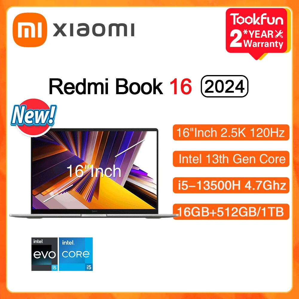 XIAOMI Redmi Book 16 2024 Laptop Intel i5 13500H RAM 16GB