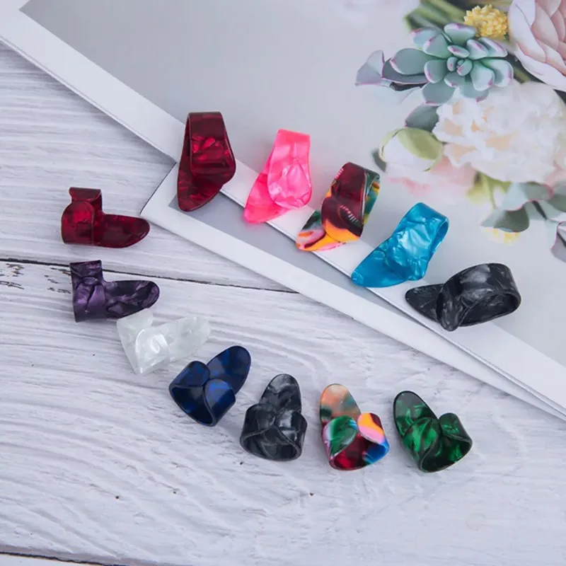 Portable Guitar Thumb Picks, Index Finger Picks, Random Colors, Practical and Convenient Music Instrument  Accessories