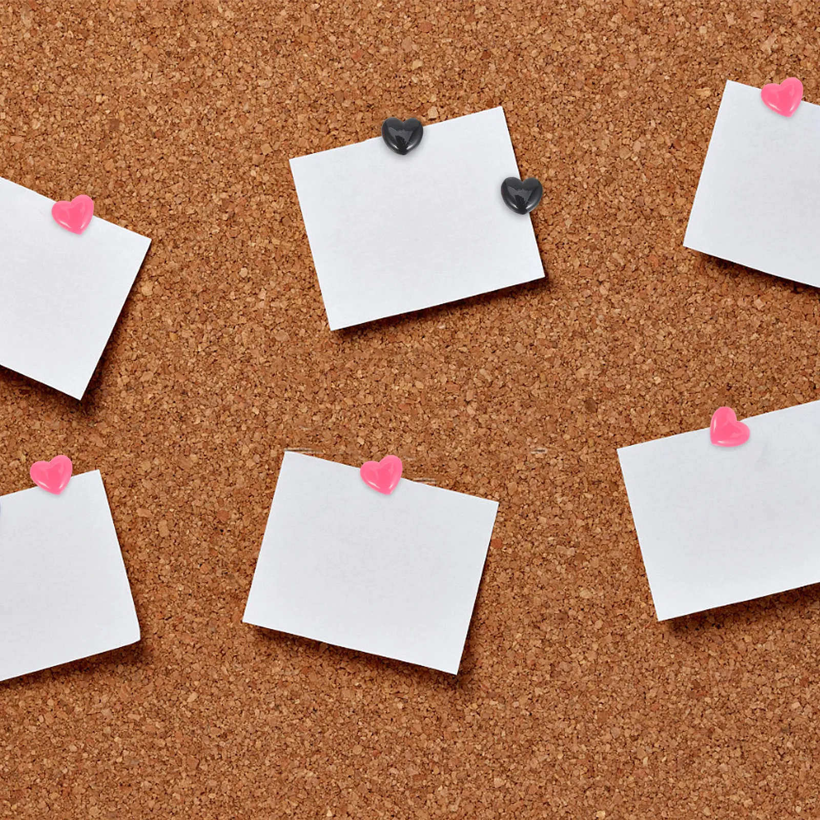 200Pcs 하트 모양의 푸시 핀 귀여운 장식 코르크 보드 액세서리 사무실 게시판 사진 노트 DIY 공예