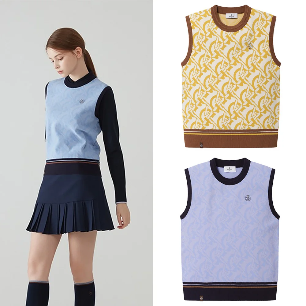 Women's Golf Wear MUNSINGWEAR Sleeveless Versatile Autumn Knitted Vest