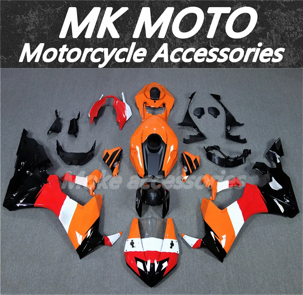 

Комплект обтекателей для мотоцикла, подходит для Cbr1000rr 2017 2018 2019 2020, кузов высокого качества, Инжекция ABS, черный, красный, оранжевый
