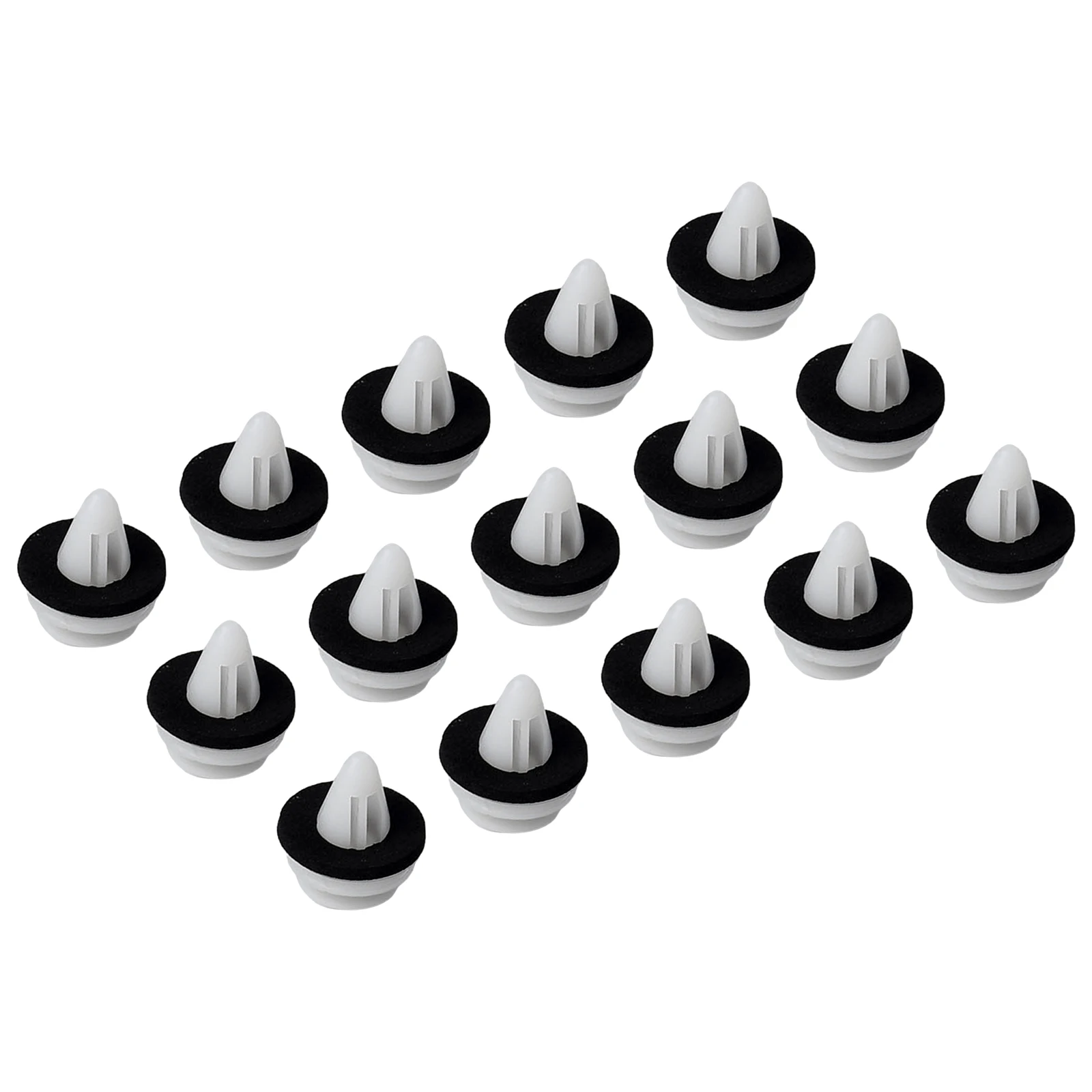 

High Quality Hot Sale New Durable 15x Door Panel Retainer Clips Nylon White Automotive Fasteners 10.9mm 20668 21414