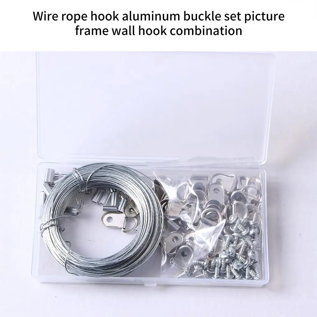

131 Pieces Practical Photo Frame Hook Set Heavy Duty D Ring Hooks Kit Picture Hangers Clock Artwork Wall Decoration