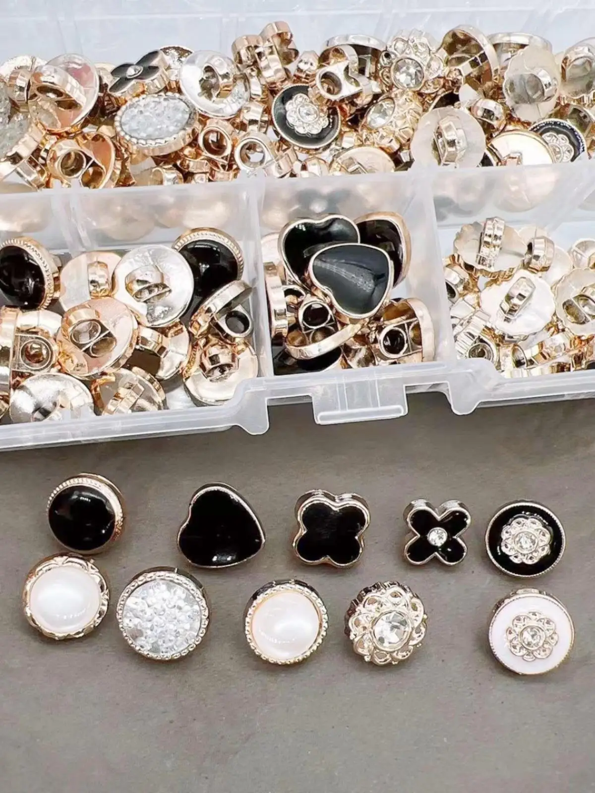 진주 단추 여성용 장 소형 셔츠 스웨터 가디건 라운드 모양 다용도 탑 매칭 의류 홈 패브릭