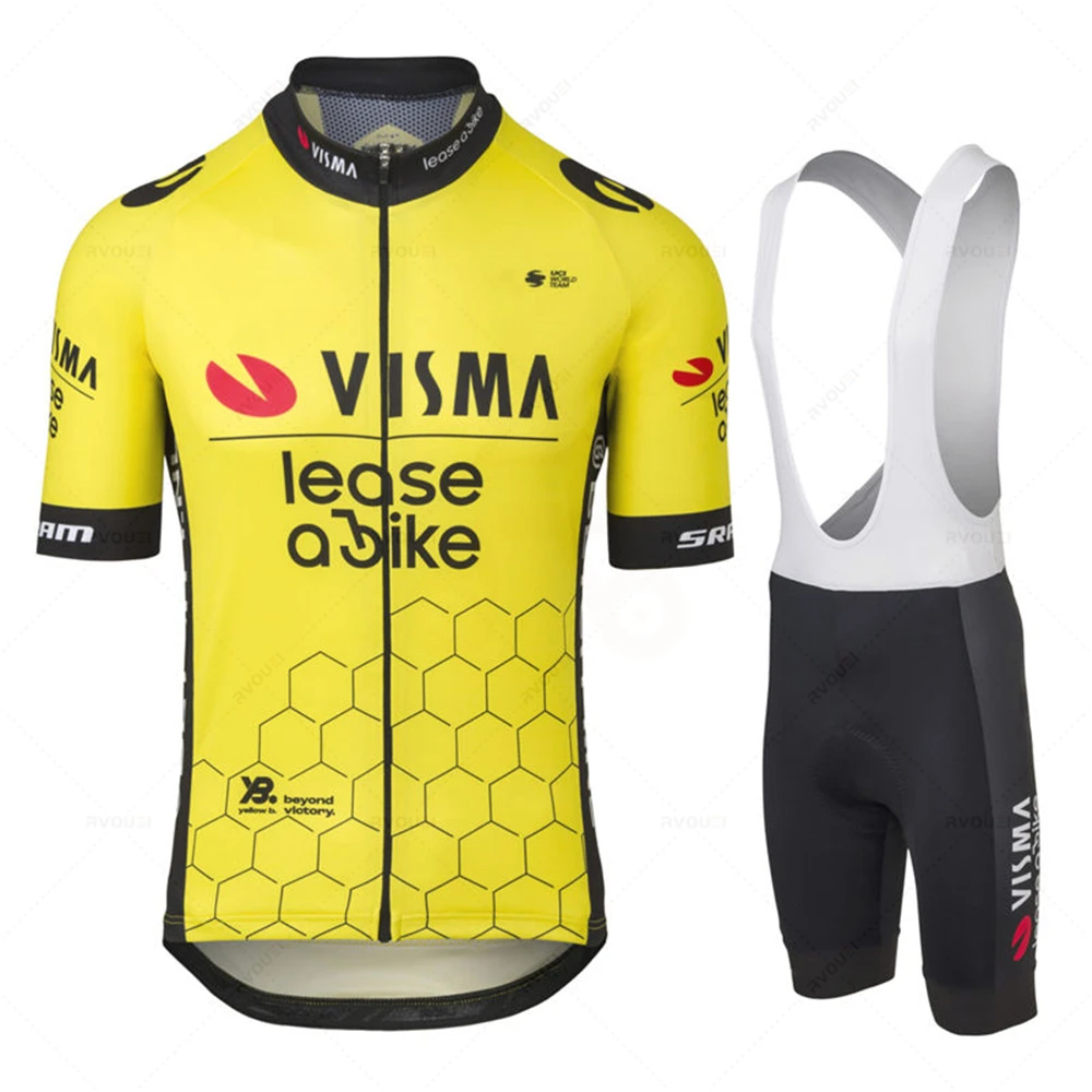 

2024 команда Visma Аренда велосипедный комплект Джерси Дышащая Mtb Maillot Ciclismo уличные спортивные брюки комбинезон летняя велосипедная одежда