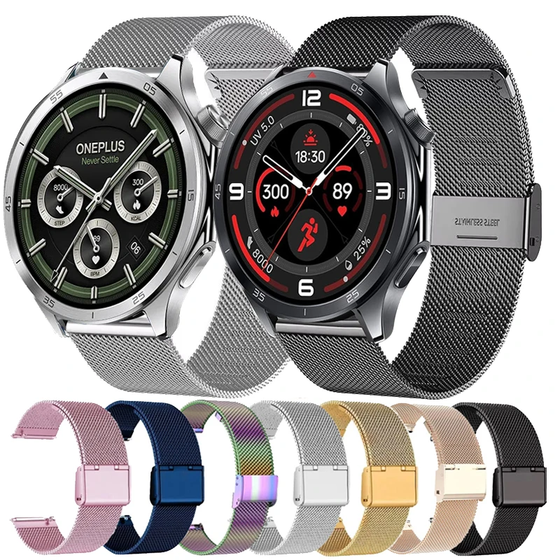 Mesh Milanese Stainless Steel Watch Strap Bracelet - Universal 46mm Metal Band