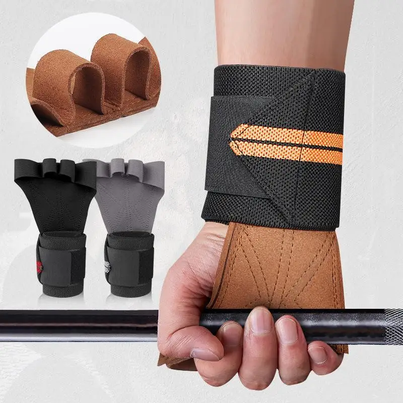 Weightlifting Fitness Gloves Gym Workout Training Wrist Brace Support