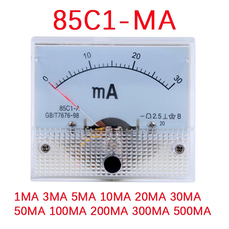 Amperometro Da Quadro Misuratore Di Tensione CC, Analogico CC 85c1 Voltmetro Di Corrente Tensione O 397952