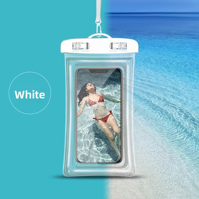 PVC Transparent Waterproof Phone Pouch Luminous Touchscreen Dry Bag with thumbnail 2