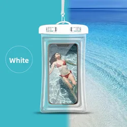 Waterproof Floating Airbag Swim Bag Phone Case (WHITE)
