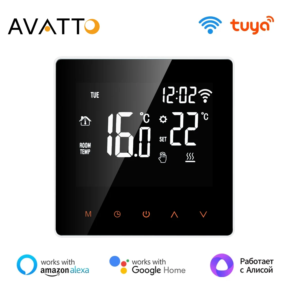 Tuya Wifi Termostato Inteligente Piso Elétrico Aquecimento de Água Caldeira a Gás Temperatura Controlador Remoto Trabalho com Google Casa Alice